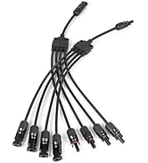 Pjerjzn Solar Panel Connector 4 to 1 Solar Panel Splitter 4 Way 1000V Solar Panel Parallel Connec...