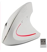 Wireless Mouse Ergonomic Vertical Mouse Ergo High Presion Optical Lightweight Cordless LED Light ...