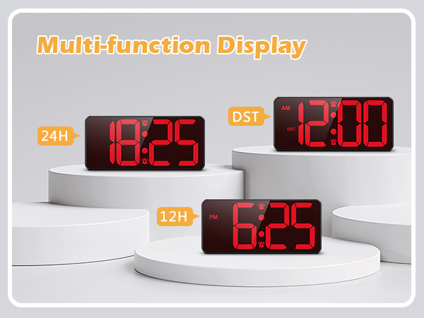 Battery Operated Digital Clock, Dual Alarm Clocks