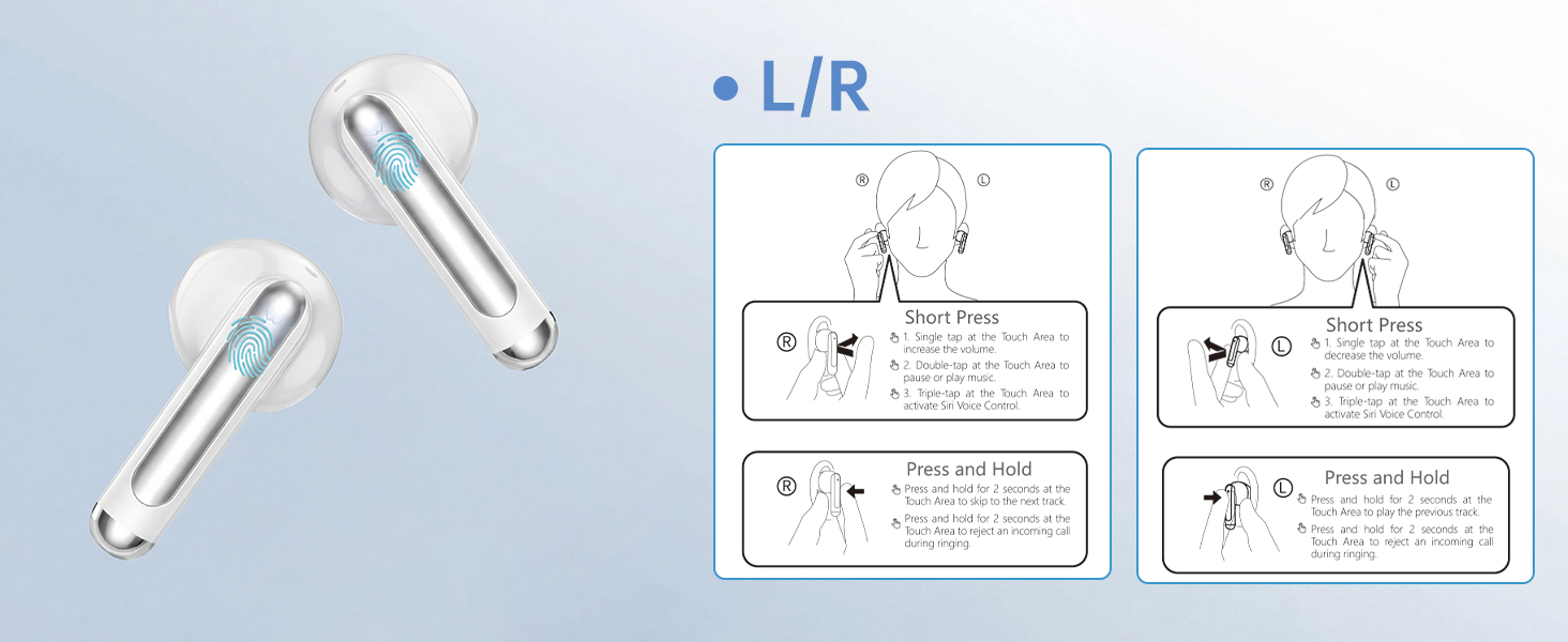 Smart Touch Bluetooth Earbuds