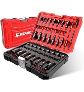 EZARC 55PCS Magnetic Impact Nut Driver Set, 1/4" Hex Shank Socket Adapter with Deep &amp; Shallow Soc...