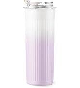 Puraville 14 oz Coffee Tumbler with Lid and Straw, Stainless Steel Insulated Travel Coffee Mug wi...