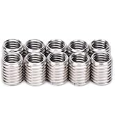 M10 to M8 Thread Reducer 10Pcs Insert Nut Thread Repair Sleeve Threaded Bushing Screw Reducing Co...