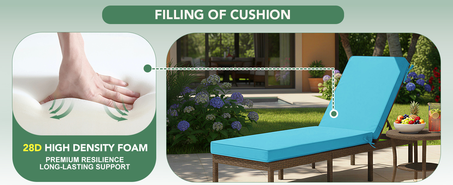 outdoor chaise lounge cushion