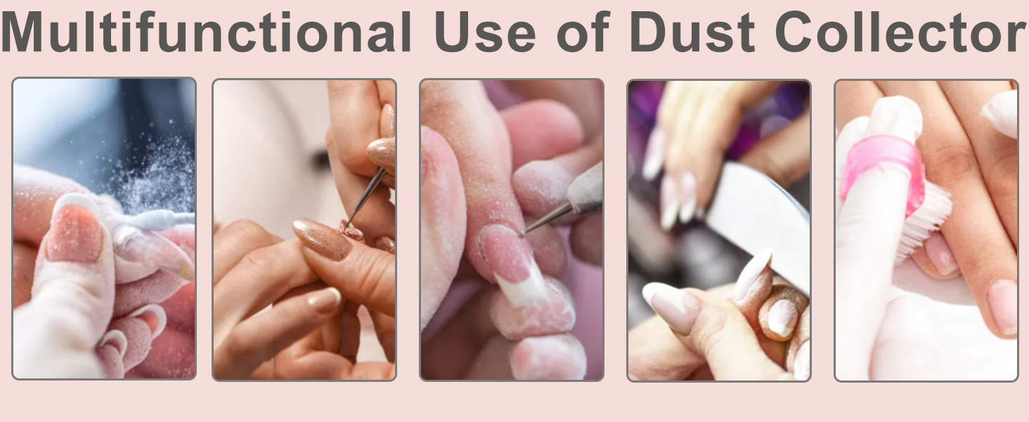 ibubu Professional Nail Dust Collector Machine 80W Pink