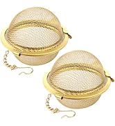 Luckyiren Tea Ball Infuser with Chain;; Premium Stainless Steel Fine Mesh Screen Tea Strainer Fil...