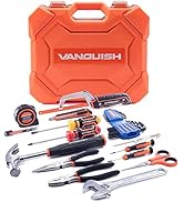 Vanquish 37-Pieces Tool Set for Home,Basic Essential Small Tool Kit Box for Apartment, Dorm, and ...