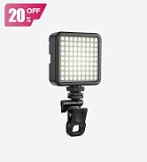 ULANZI VL-81 Camera Phone Selfie Light with Clip &amp; Cold Shoe, 3200K-5600K CRI95 3000mAh Bi-Color ...