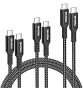 Elebase iPhone 16 Plus Pro Max Charger Cable 3.3/6.6/10ft 3Pack,PD 100W USB C to USBC Fast Chargi...