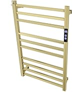 XBVV Towel Warmer Rack for Bathroom with Timer/Fahrenheit Temperature Control Wall Mounted Electr...