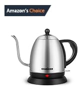 Stariver Electric Kettle Gooseneck Kettle, 1L Water Boiler, BPA-Free, Pour Over Tea Pot Stainless...