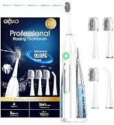 OILSAO Electric Toothbrush with Water Flosser, All in One Sonic Flossing Toothbrush with 3 Modes ...
