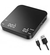 CULIKEM Coffee Scale with Timer, 0.1g Precision Mini Espresso Scale | USB-C Rechargeable Digital ...