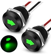Linkstyle 2PCS 12V LED Indicator Light, Waterproof 1/2
