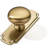 khtumeware 10 Pack 1-1/4 inch Backplate for Cabinet Knobs Brushed Brass Drawer Knobs Satin Gold C...