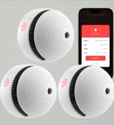 3-Pack Smart Smoke Detector,Wi-Fi Smoke Detector Fire Alarm with Smart Life App Notifications,10-...