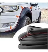 33FT Mudguard Flares Rubber Edge Trim,EPDM Rubber Seal Strip with Self Adhesive for Car Wheel Wel...