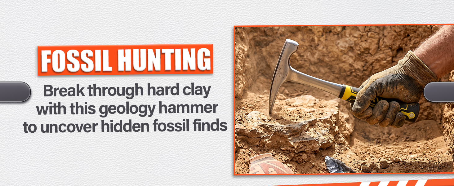 1geology hammer fossil hunting gunsmith rock pick clay digging paleontology tool