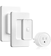 WILAWELS Remote Control Outlet Wireless Wall Switch, Wireless On Off Remote Switch Outlet with Ma...