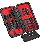 Glamne Manicure Set Nail Clippers Kit Professional Stainless Steel Nail Care Tools with Leather T...