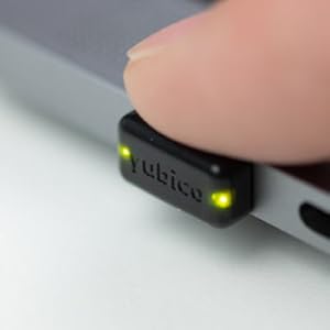 YubiKey security key being used with phone