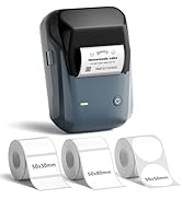 NIIMBOT B1 Label Maker Machine with 3 Tapes, 50x30mm/50x80mm/ 50x50mm Round Labels, Bluetooth The...