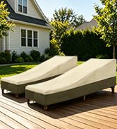 SunPatio Chaise Lounge Cover Outdoor Waterproof, Heavy Duty 2 Pack Patio Lounge Chair Covers, UV ...