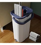 Mop and Bucket with Wringer Set for Home, Sturdy Aluminium Mops for Floor Cleaning, Mop and Bucke...