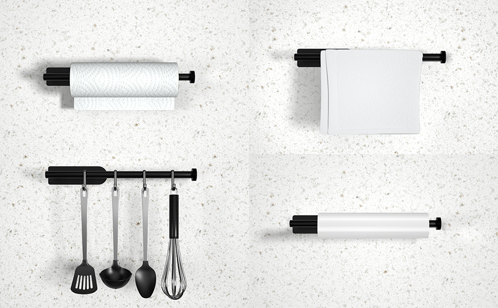 black paper towel holder