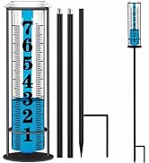 Rain Gauge outdoor, Upgraded Accurate Rain Gauges Outdoors best rated, Freeze Proof Thickened Tra...