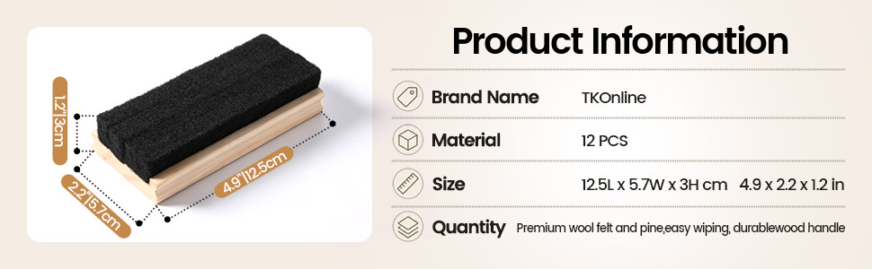 Crafted from high-quality wood and dense felt, these erasers offer superior absorbency and effortles