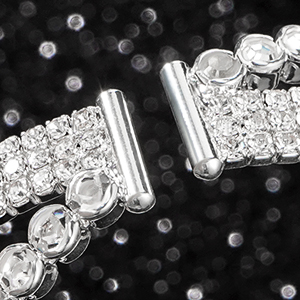 silver rhinestone cuff baracelet