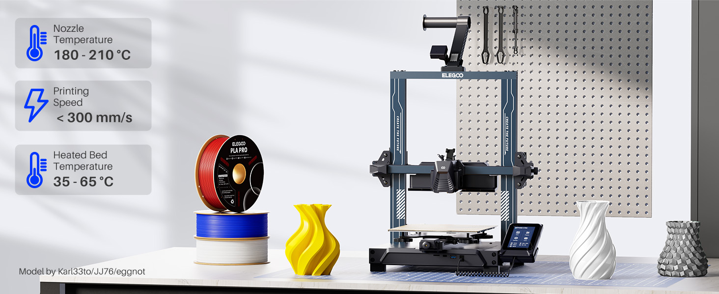 300mm/s fast printing speed