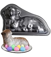 KIBS group Lamb Cake Mold Easter Lamb Cake Mold Lamb Mold One Side 3D Lamb Cake Pan 9.8" ? 5.9"