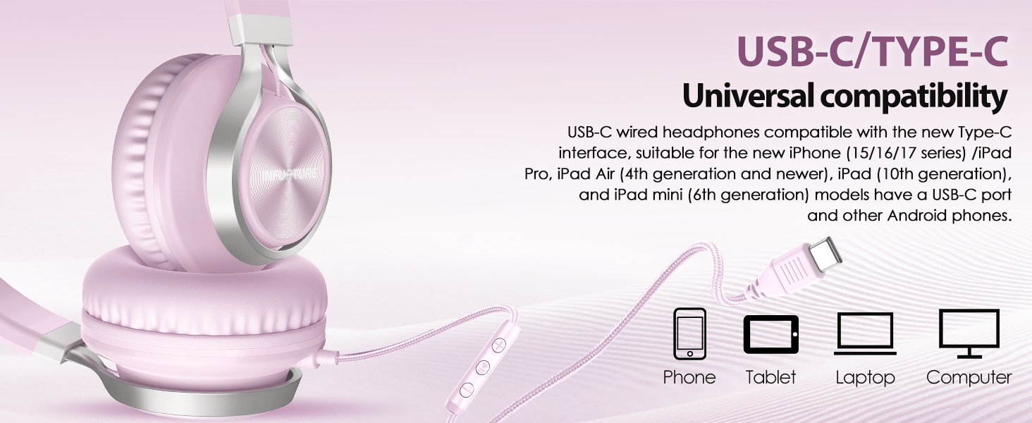 wired headphones USB C
