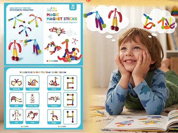 magnetic building sticks