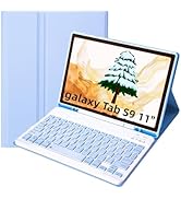 Lrufodya Candy Colors Keyboard Case for Samsung Galaxy Tab S9 Case 11 Inch (SM-X710/X716B/X718U) ...