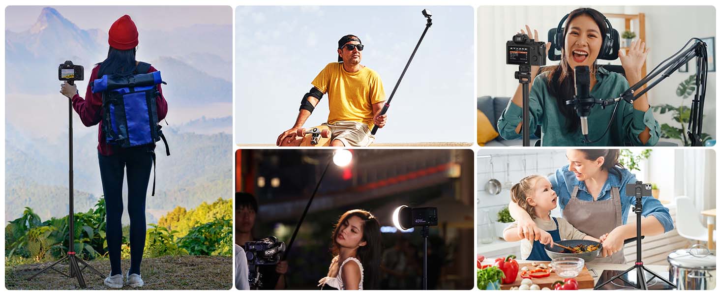 ULANZI MT-79 Extendable Tripod Aluminum, 81" Portable Adjustable Light Stand