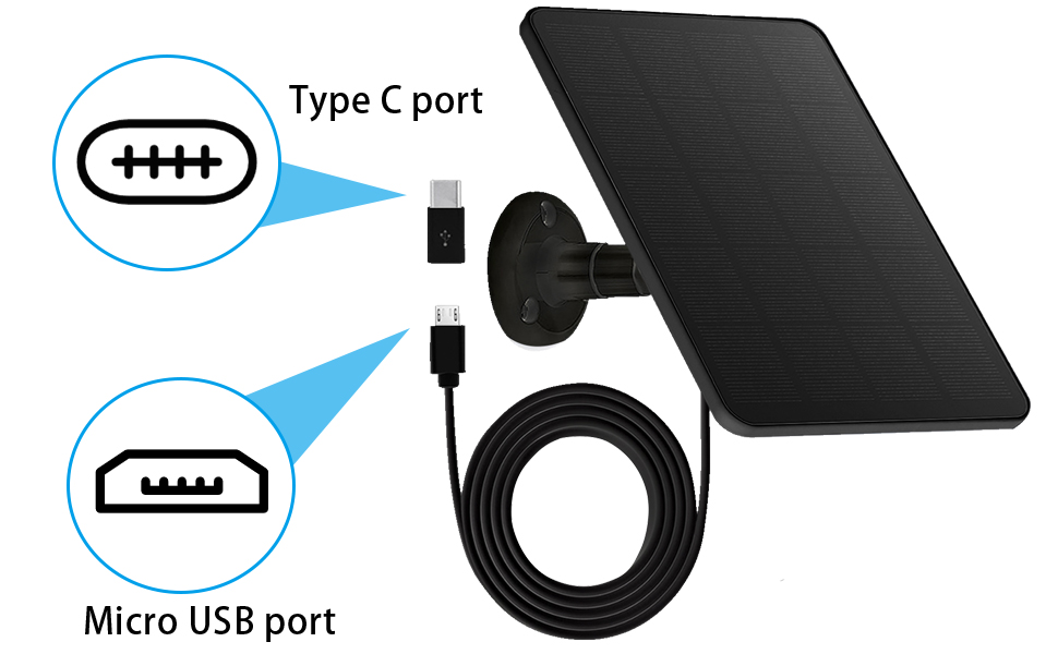 solar panel compatible with wyze cam battery pro