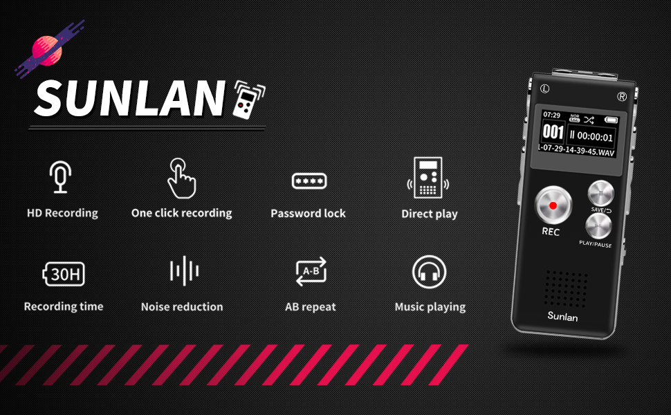 SUNLAN Digital Voice Recorder