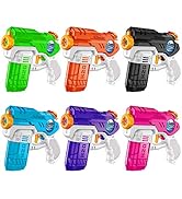 Water Guns for Kids 6 Pack Squirt Guns Water Soaker Blaster 220CC Capacity 15-20 Feet Shooting Ra...