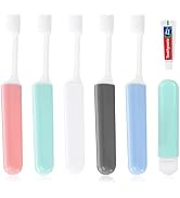 Lomgwumy Travel Toothbrush and Toothpaste, Foldable Toothbrush and Toothpaste, Individually Packa...