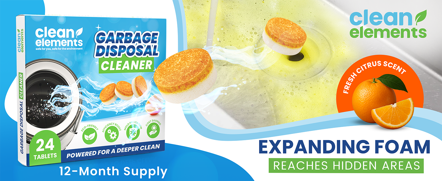 clean elements garbage disposal cleaner tablets