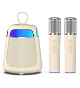 JAMELO Karaoke Machine for Kids &amp; Adults Portable Bluetooth Speaker with 2 Wireless Karaoke Micro...
