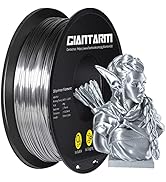 GIANTARM Silk Metallic Silver PLA 3D Printer Filament 1kg Spool, 1.75mm Dimensional Accuracy +/-0...