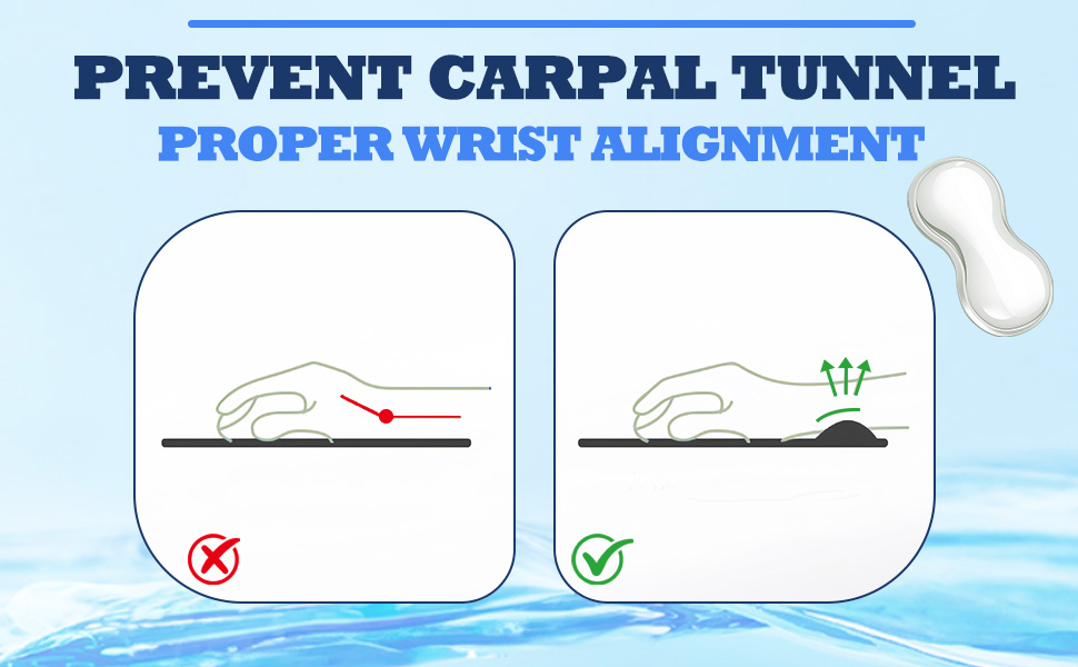 Silicone gel wrist rest for typing all day