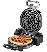 Waffle Maker, Yabano Belgian Waffle Iron with 180°Rotating Design, Non-Stick Plate, Cool Touch Ha...