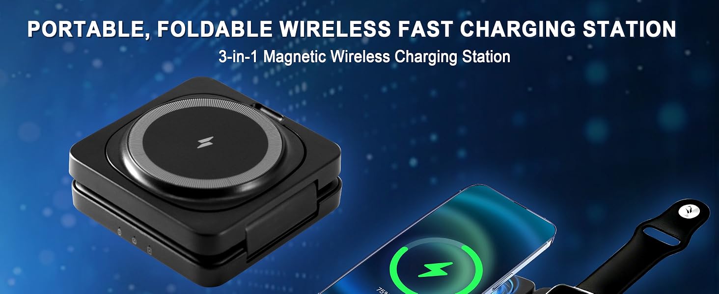 3-in-1 Magnetic Wireless Charging Station