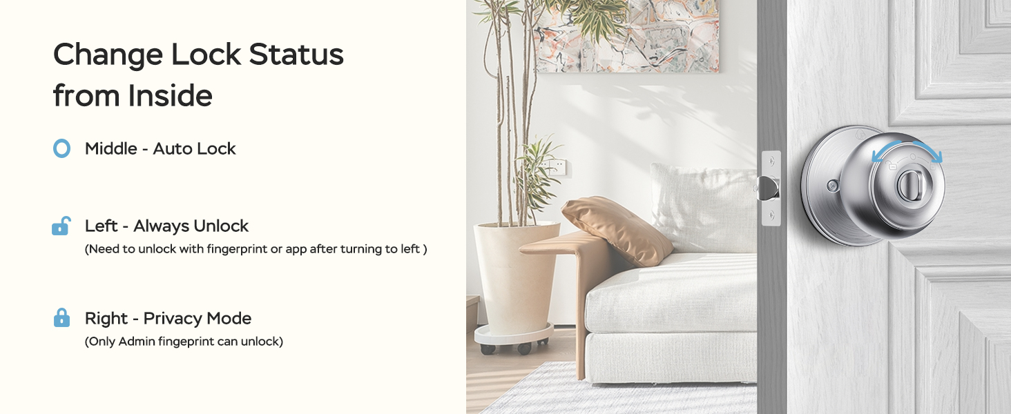 change lock status from inside