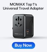 MOMAX Universal Travel Adapter, 70W GaN International Power Adapter, 3 USB-C & 2 USB-A, Worldwide...